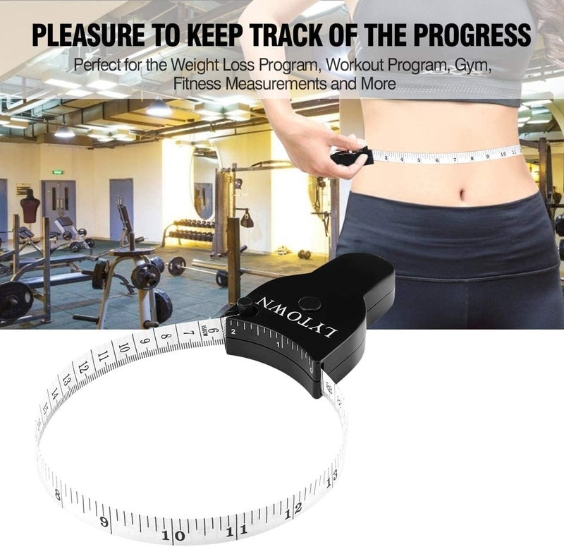 LYTOWN Automatic Telescopic Tape Measure(60in/150cm), Measuring Tape for Body,Self-Tightening Body Measuring Tape,Retractable Tape Measure for Fitness, Weight Loss, Tailor, Sewing, Handcrafts (4 PCS) - Image 2